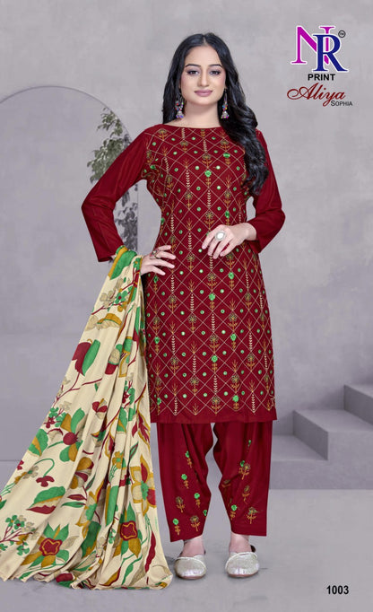 aliya sophia vol 1 nr print rayon 14kg salwar suits supplier gujarat