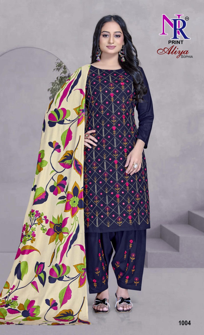 aliya sophia vol 1 nr print rayon 14kg salwar suits supplier gujarat