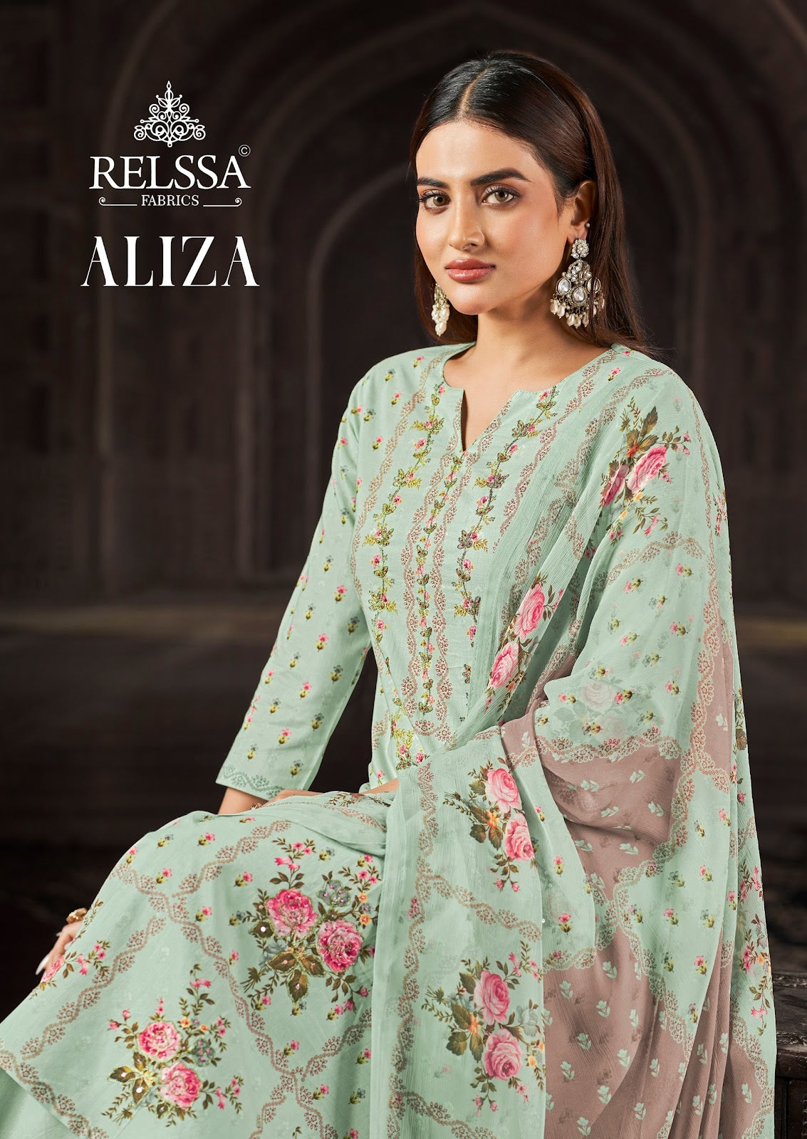 Aliza Relssa Fabrics Cotton Lawn Plazzo Style Suits Wholesale Price