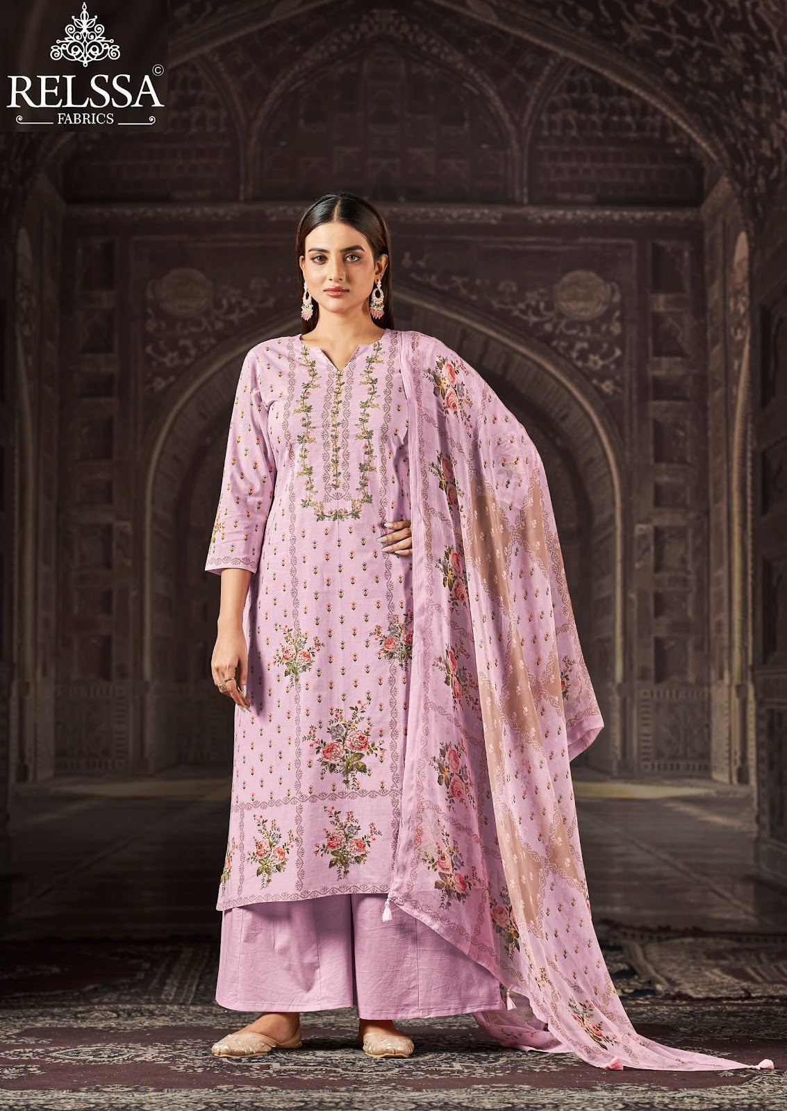 Aliza Relssa Fabrics Cotton Lawn Plazzo Style Suits Wholesale Price