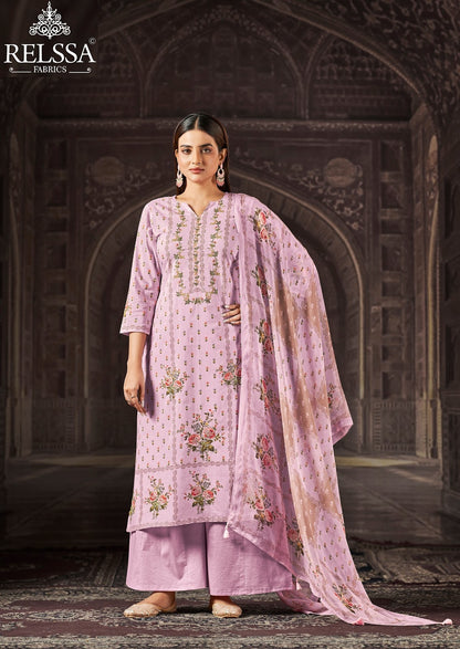 Aliza Relssa Fabrics Cotton Lawn Plazzo Style Suits Wholesale Price
