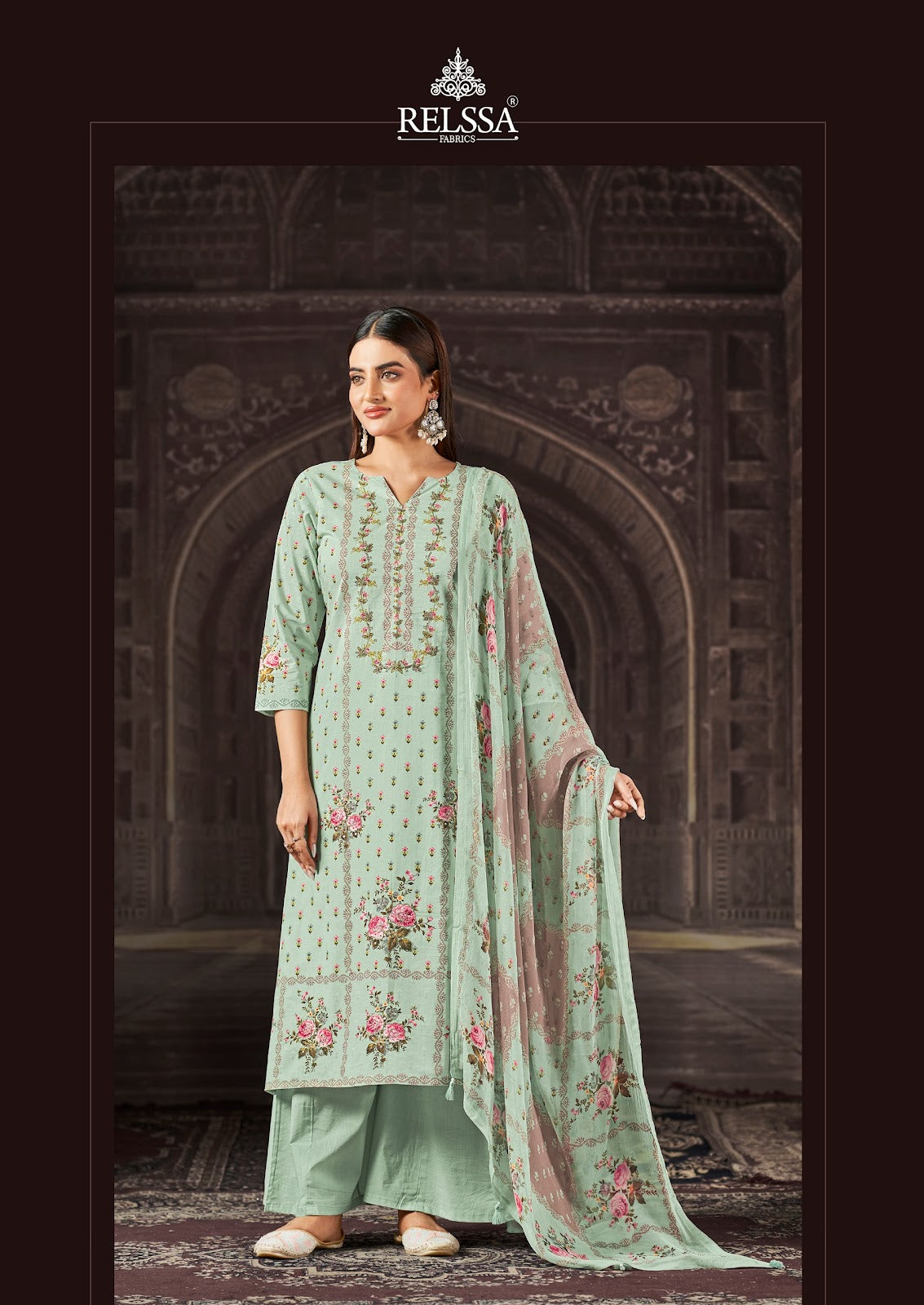 Aliza Relssa Fabrics Cotton Lawn Plazzo Style Suits Wholesale Price