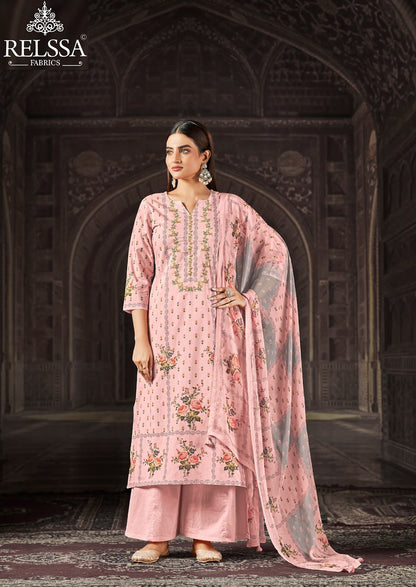 Aliza Relssa Fabrics Cotton Lawn Plazzo Style Suits Wholesale Price