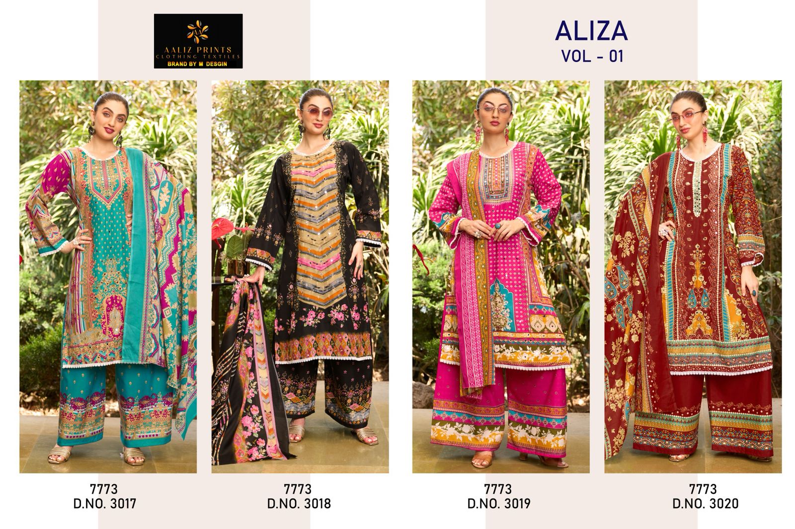 Aliza Vol 1 Embroidery Collection Aaliz Prints Cotton Karachi Salwar Suits Supplier India