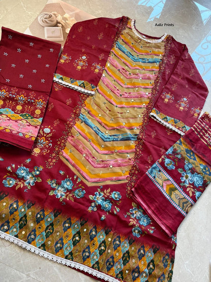 Aliza Vol 2 Aaliz Prints Cotton Karachi Salwar Suits Wholesale Rate