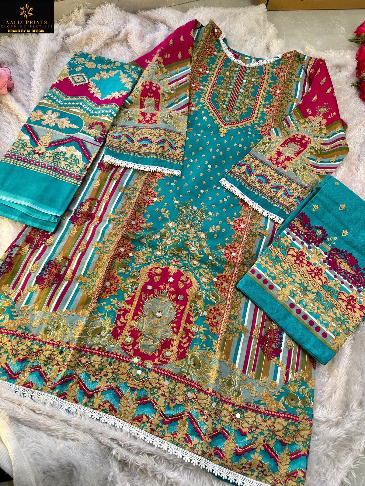 Aliza Vol 5 Aaliz Prints Cotton Karachi Salwar Suits Wholesaler