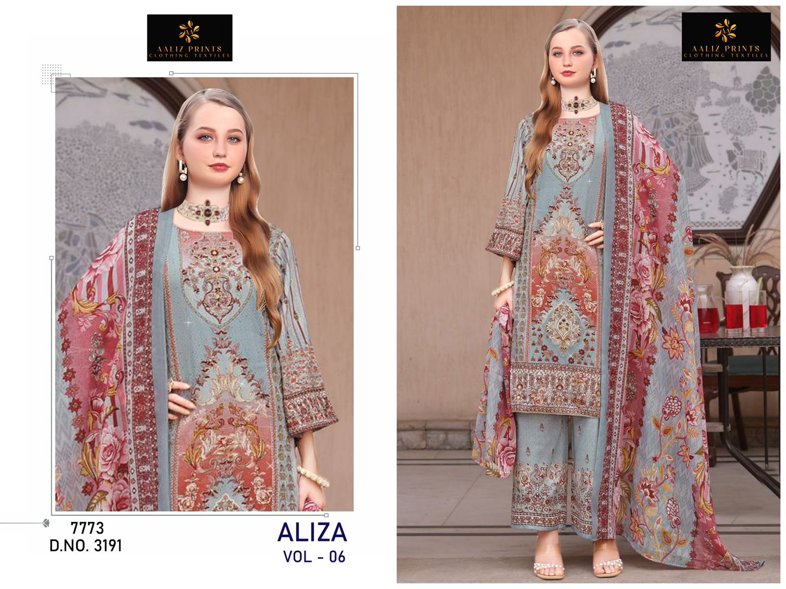 Aliza Vol 6 Aaliz Prints Cotton Karachi Salwar Suits Manufacturer India