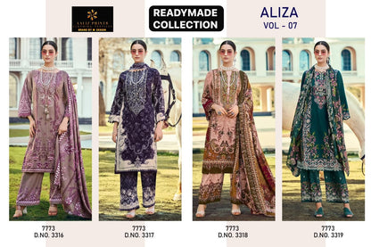 Aliza Vol 7 Aaliz Prints Soft Cotton Karachi Readymade Suits Supplier India