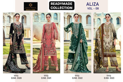 Aliza Vol 8 Aaliz Prints Soft Cotton Karachi Readymade Suits Manufacturer India