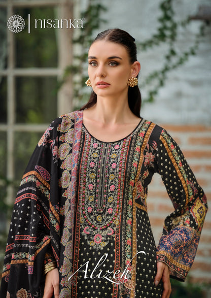 Alizeh Nisanka Lawn Cotton Karachi Salwar Suits Manufacturer