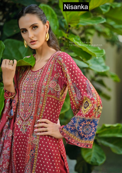 Alizeh Nisanka Lawn Cotton Karachi Salwar Suits Manufacturer