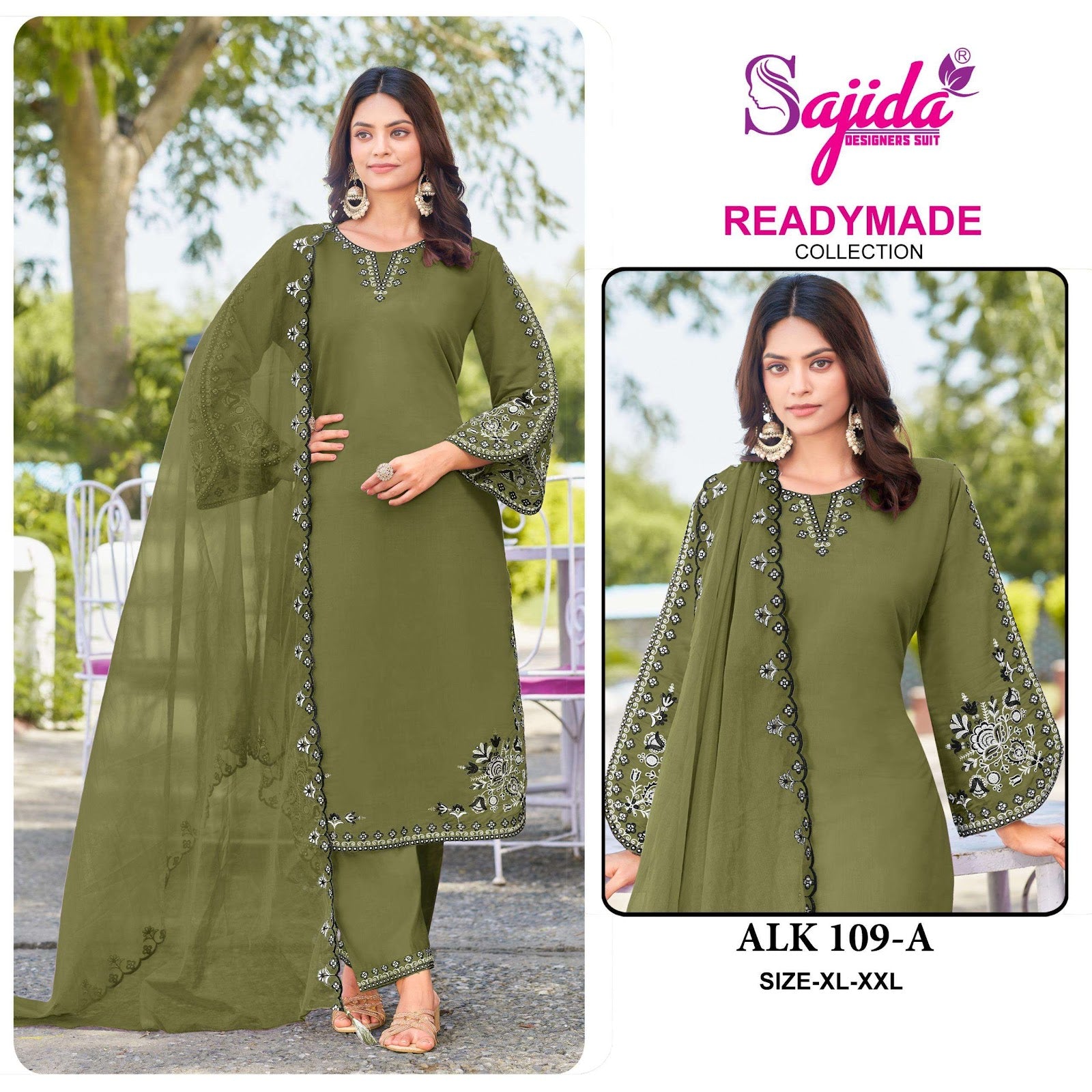 Alk 109 Sajida Roman Silk Pakistani Readymade Suits Wholesaler