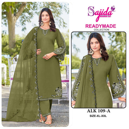 Alk 109 Sajida Roman Silk Pakistani Readymade Suits Wholesaler