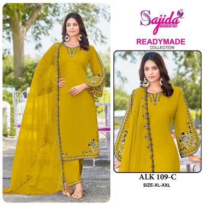 Alk 109 Sajida Roman Silk Pakistani Readymade Suits Wholesaler