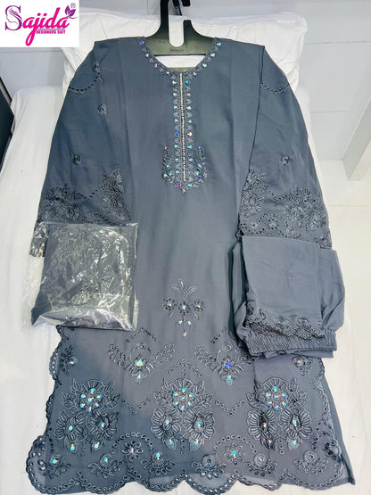 Alk 110 Sajida Georgette Pakistani Readymade Suits Manufacturer India