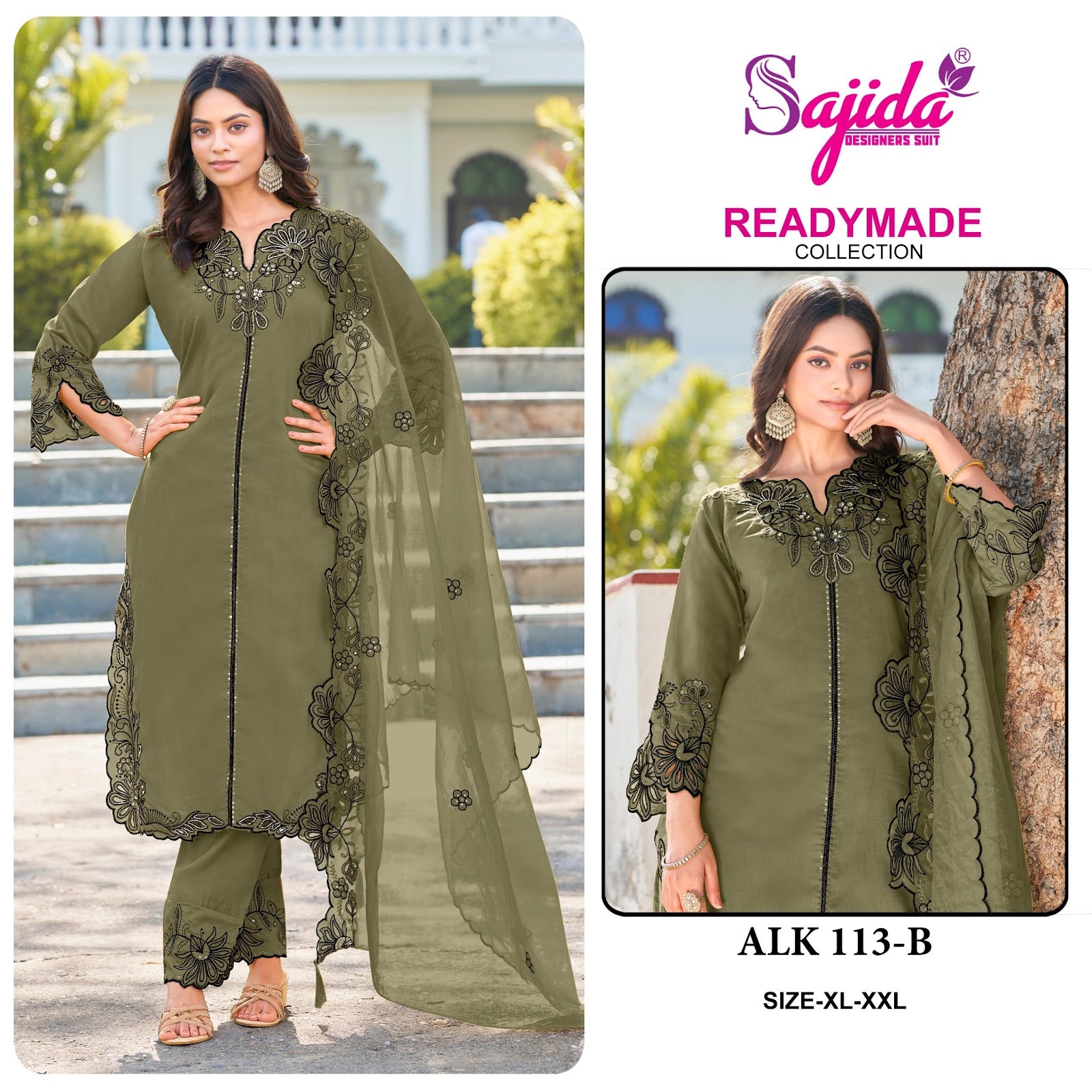 Alk 113 Sajida Roman Silk Pakistani Readymade Suits Wholesale Rate