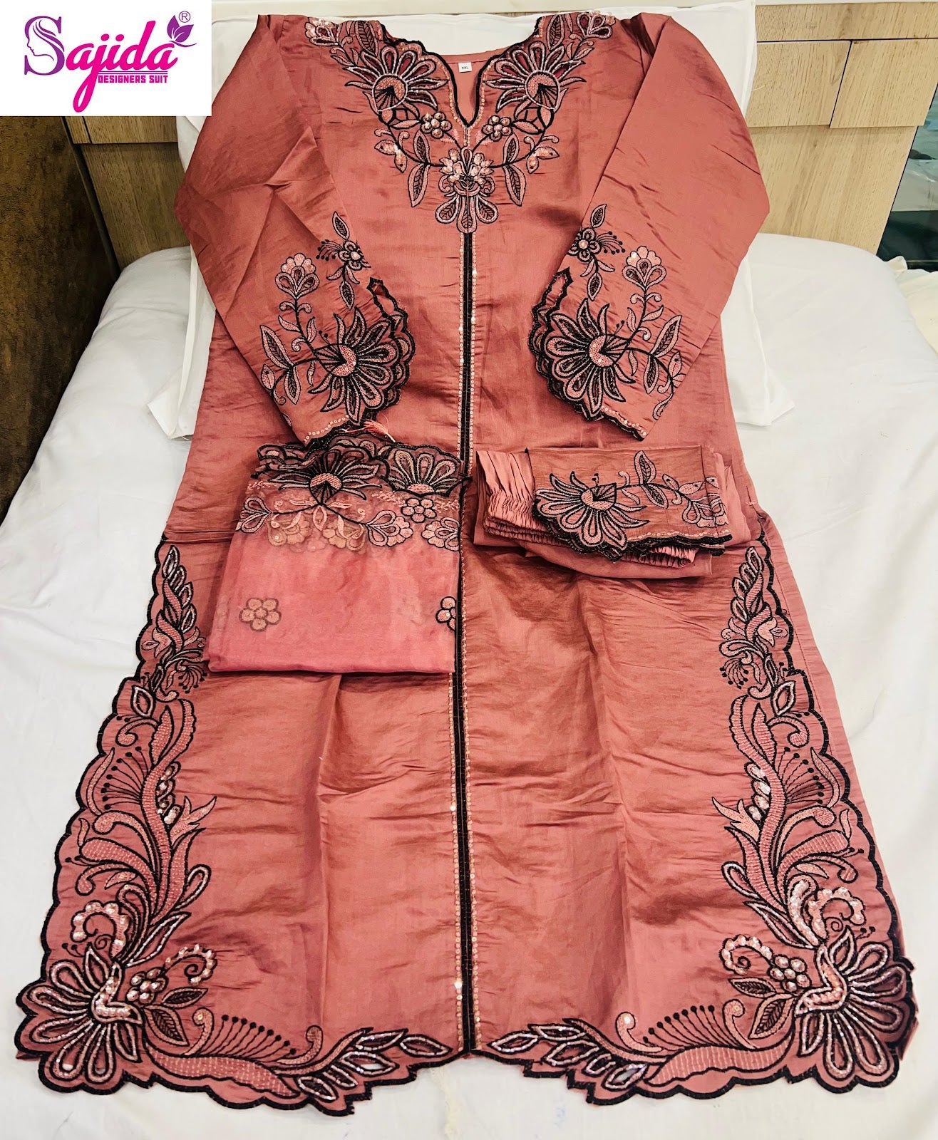 Alk 113 Sajida Roman Silk Pakistani Readymade Suits Wholesale Rate