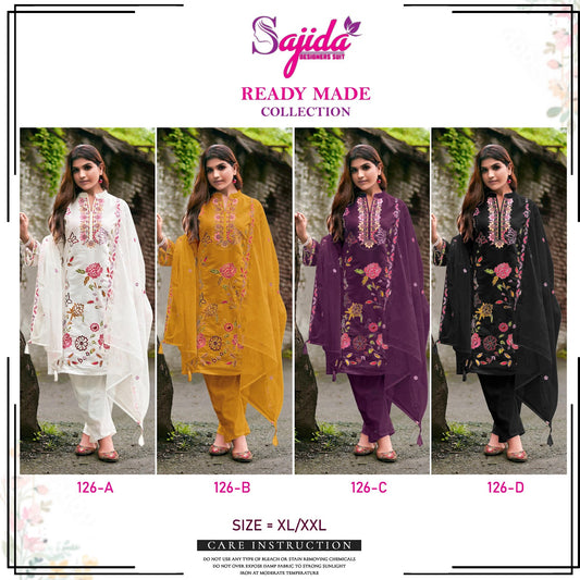Alk 126 Sajida Roman Pakistani Readymade Suits Manufacturer Ahmedabad