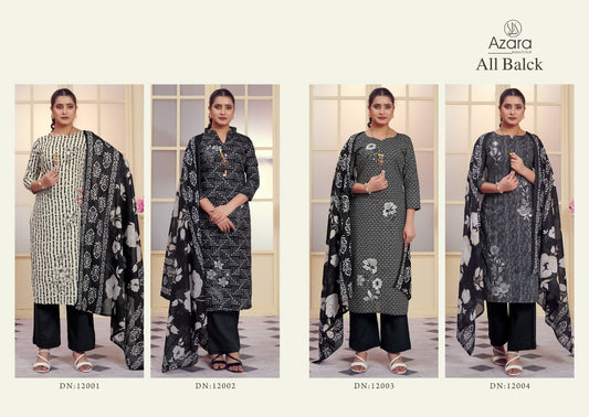 All Black Radhika Fashion Jaam Cotton Pant Style Suits Exporter Gujarat