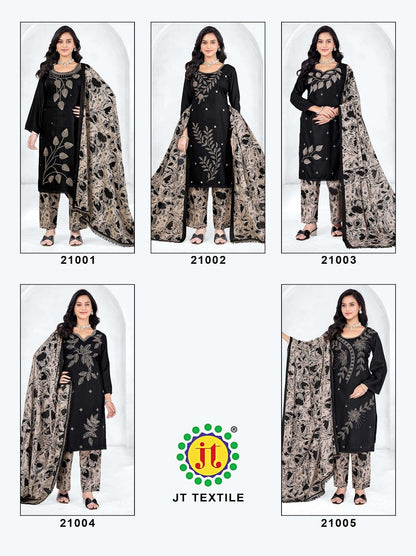 All Black Vol 21 Jt Rayon Plazzo Style Suits Manufacturer Ahmedabad