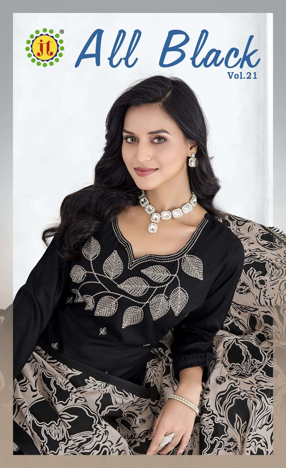 All Black Vol 21 Jt Rayon Plazzo Style Suits Manufacturer Ahmedabad