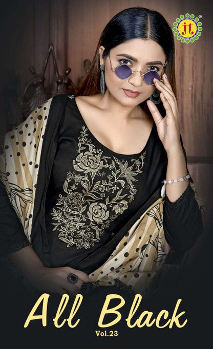 All Black Vol 23 Jt Rayon Pant Style Suits Manufacturer