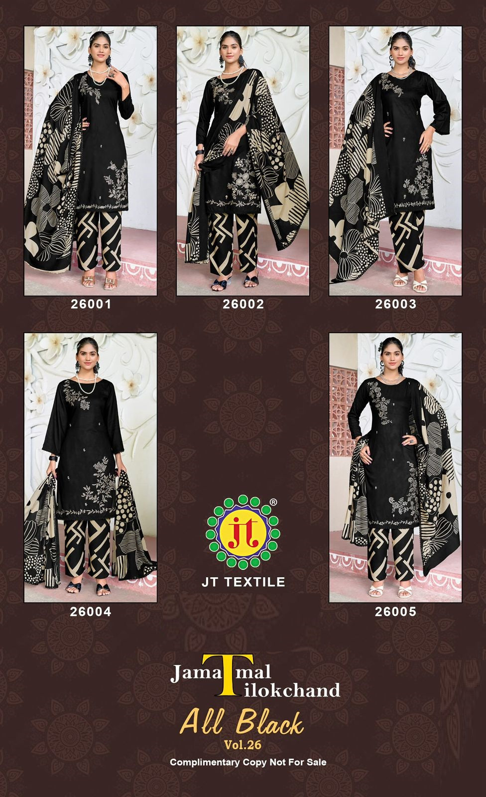 All Black Vol 26 Jt Rayon Pant Style Suits Manufacturer Gujarat