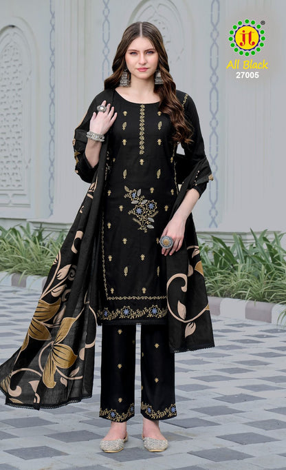 All Black Vol 27 Jt Rayon Pant Style Suits Wholesaler