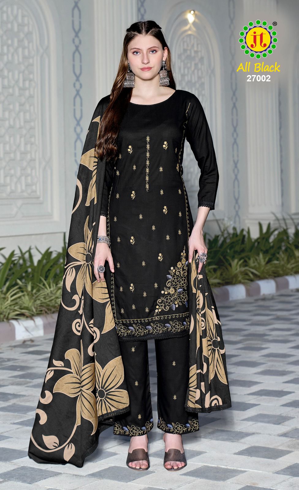 All Black Vol 27 Jt Rayon Pant Style Suits Wholesaler