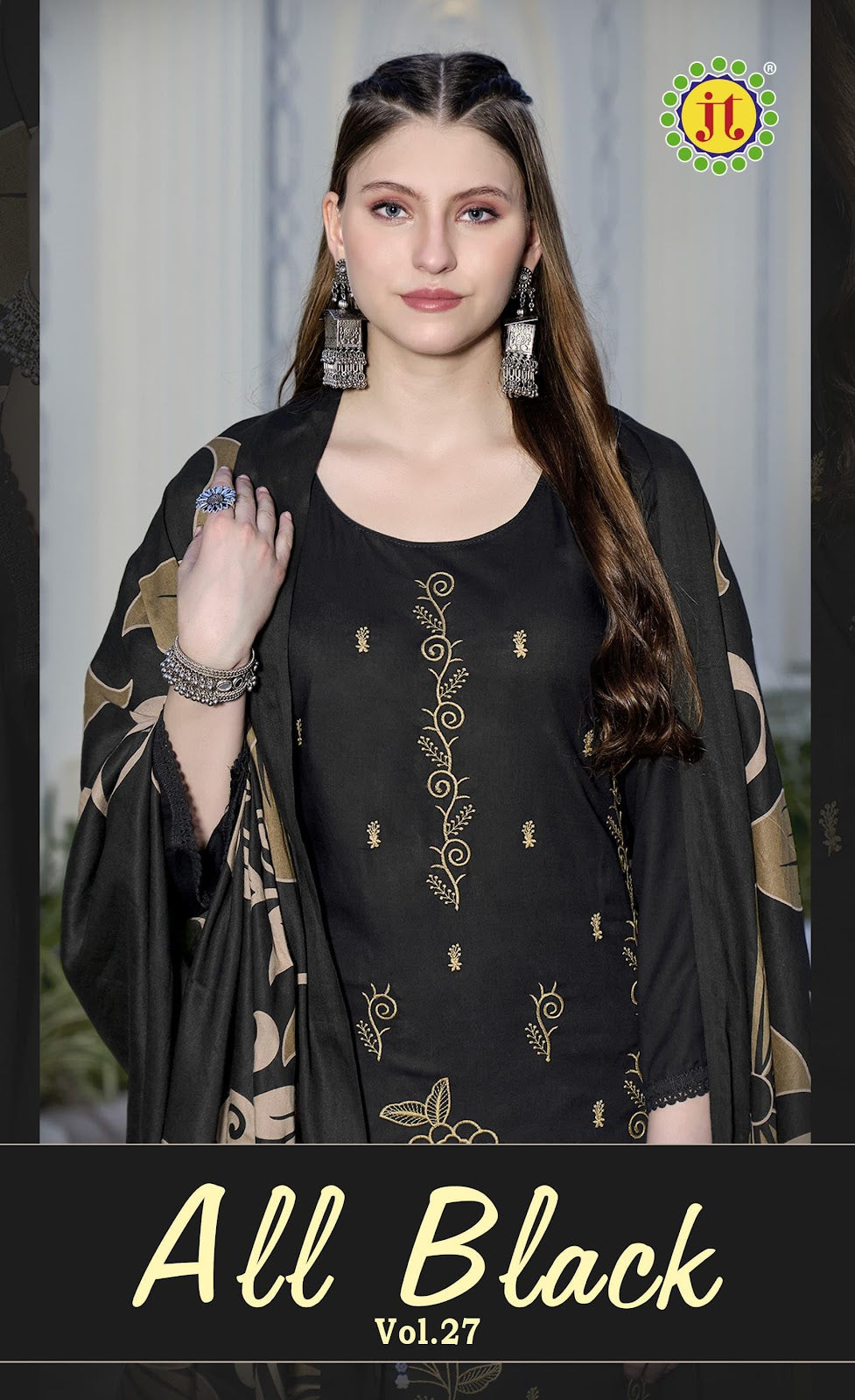 All Black Vol 27 Jt Rayon Pant Style Suits Wholesaler