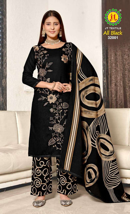 All Black Vol 32 Jt Rayon Pant Style Suits Exporter