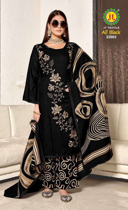 All Black Vol 32 Jt Rayon Pant Style Suits Exporter