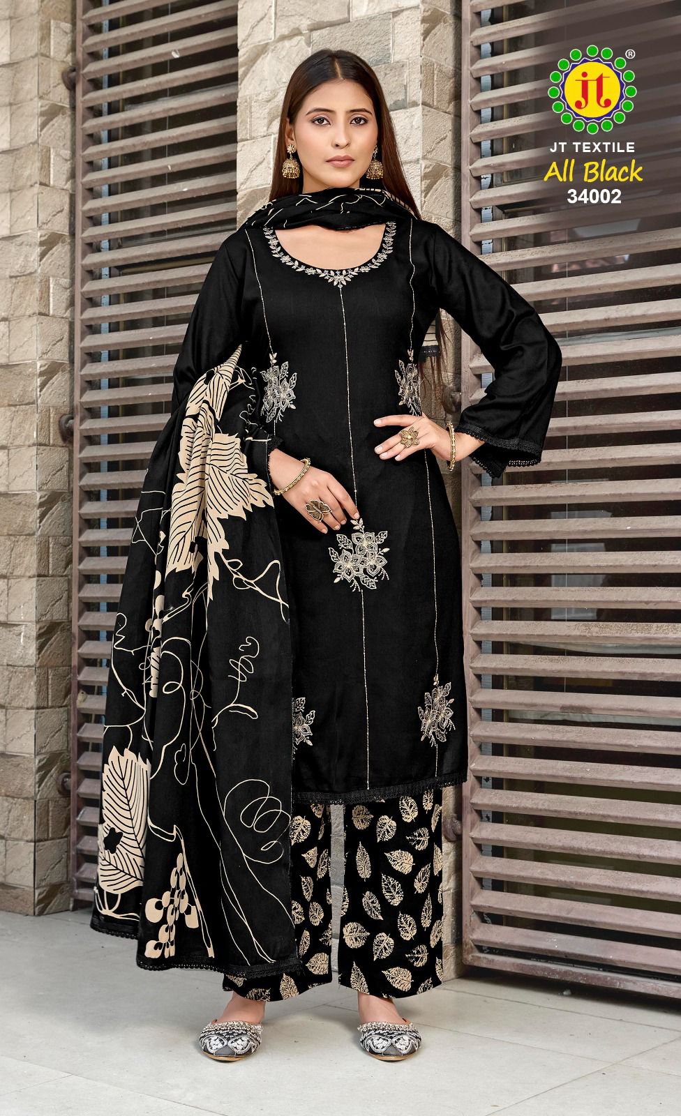 All Black Vol 34 Jt Karachi Salwar Suits Exporter India