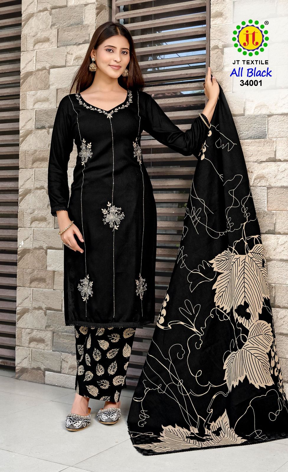 All Black Vol 34 Jt Karachi Salwar Suits Exporter India