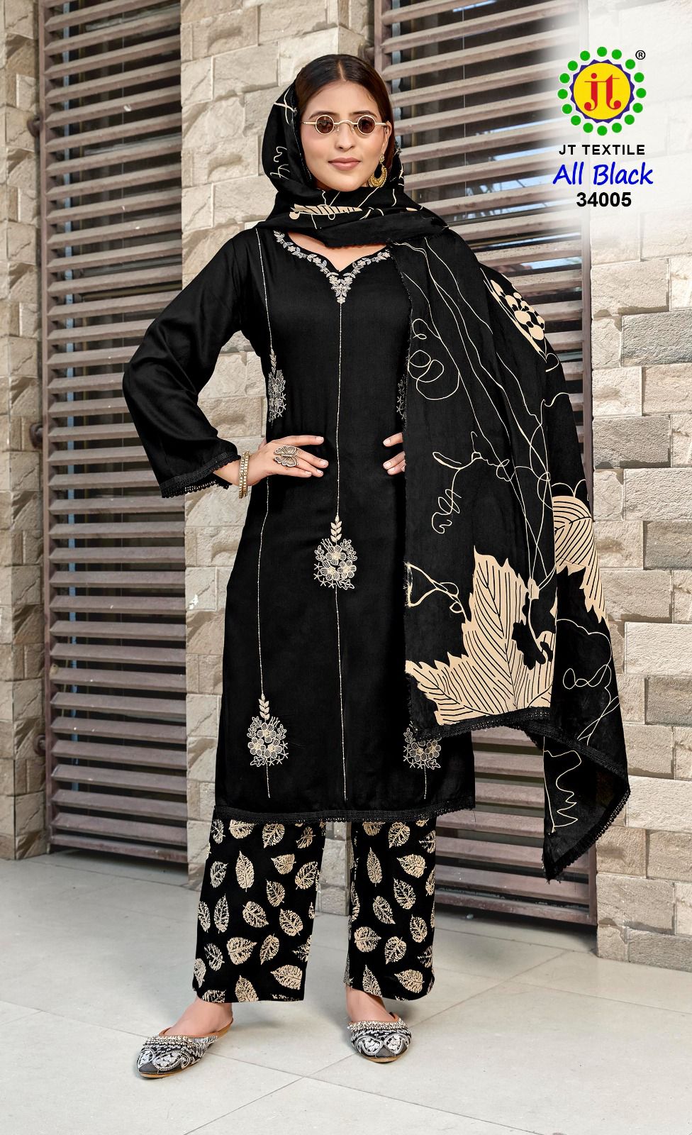 All Black Vol 34 Jt Karachi Salwar Suits Exporter India