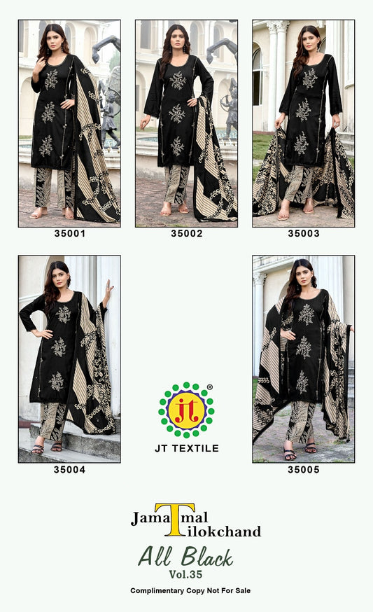 All Black Vol 35 Jt Rayon Pant Style Suits Manufacturer India