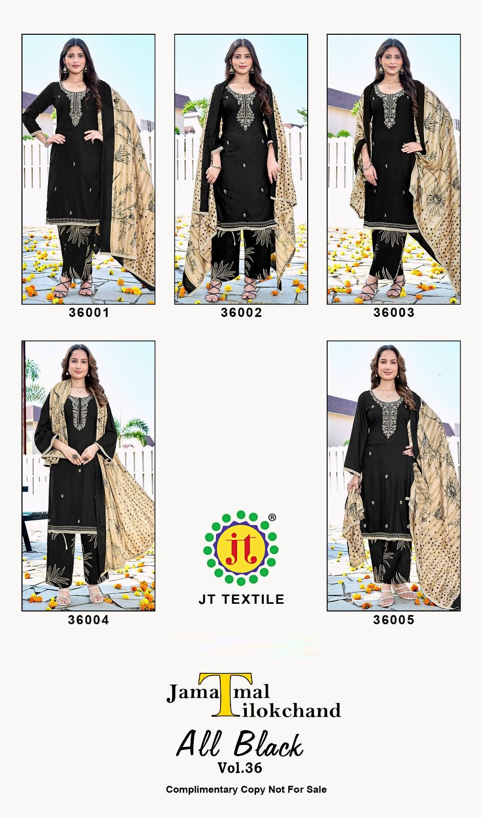 All Black Vol 36 Jt Rayon Pant Style Suits Manufacturer India