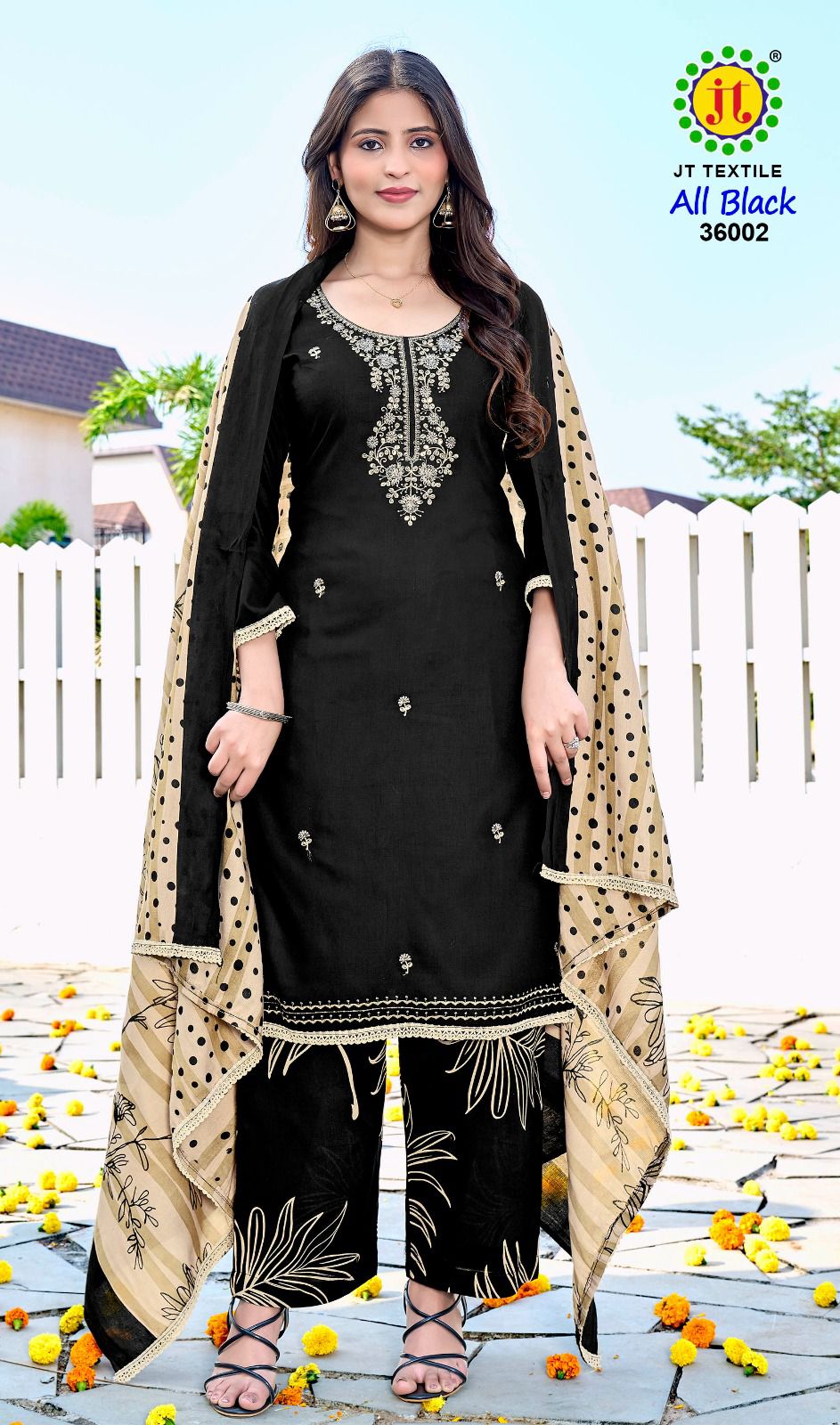 All Black Vol 36 Jt Rayon Pant Style Suits Manufacturer India