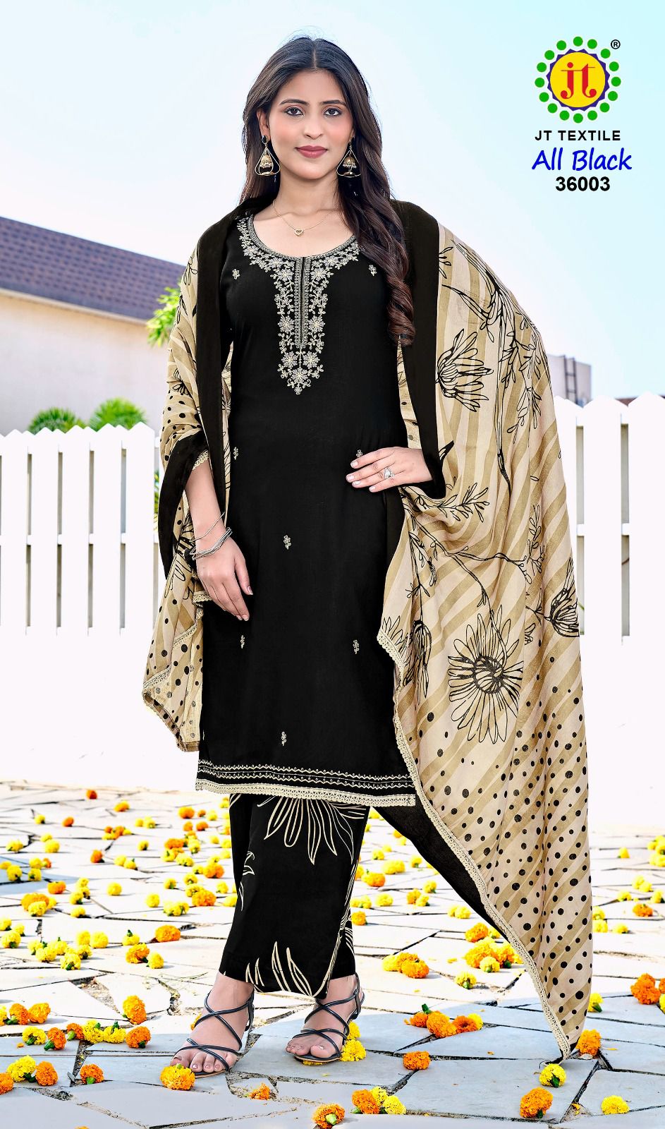 All Black Vol 36 Jt Rayon Pant Style Suits Manufacturer India