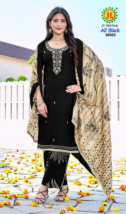 All Black Vol 36 Jt Rayon Pant Style Suits Manufacturer India