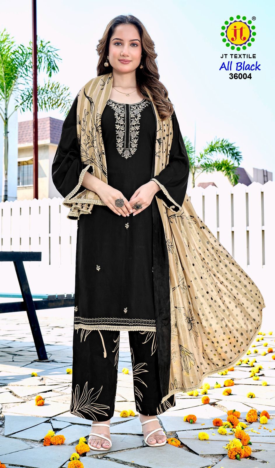 All Black Vol 36 Jt Rayon Pant Style Suits Manufacturer India