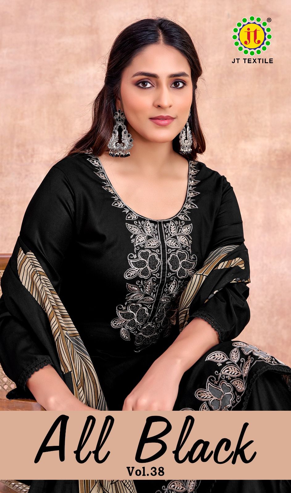 All Black Vol 38 Jt Rayon Pant Style Suits Wholesaler