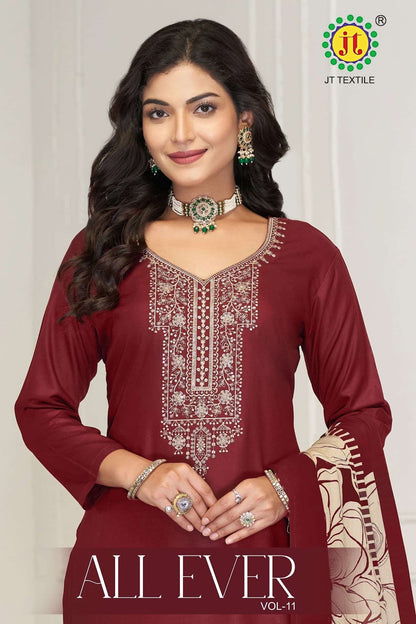 All Ever Vol 11 Jt Rayon Pant Style Suits Supplier India