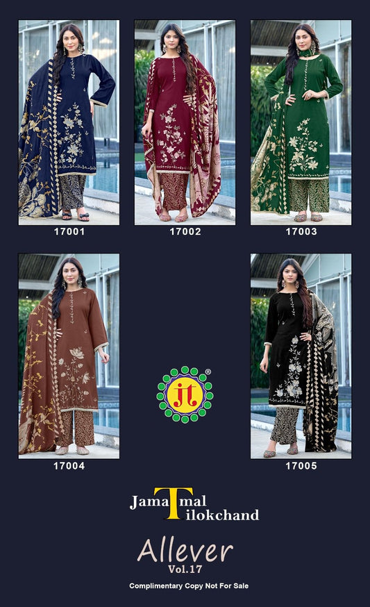 Allever Vol 17 Jt Karachi Salwar Suits Wholesaler India
