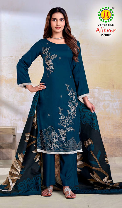 Allever Vol 27 Jt Rayon Pant Style Suits Wholesale Price