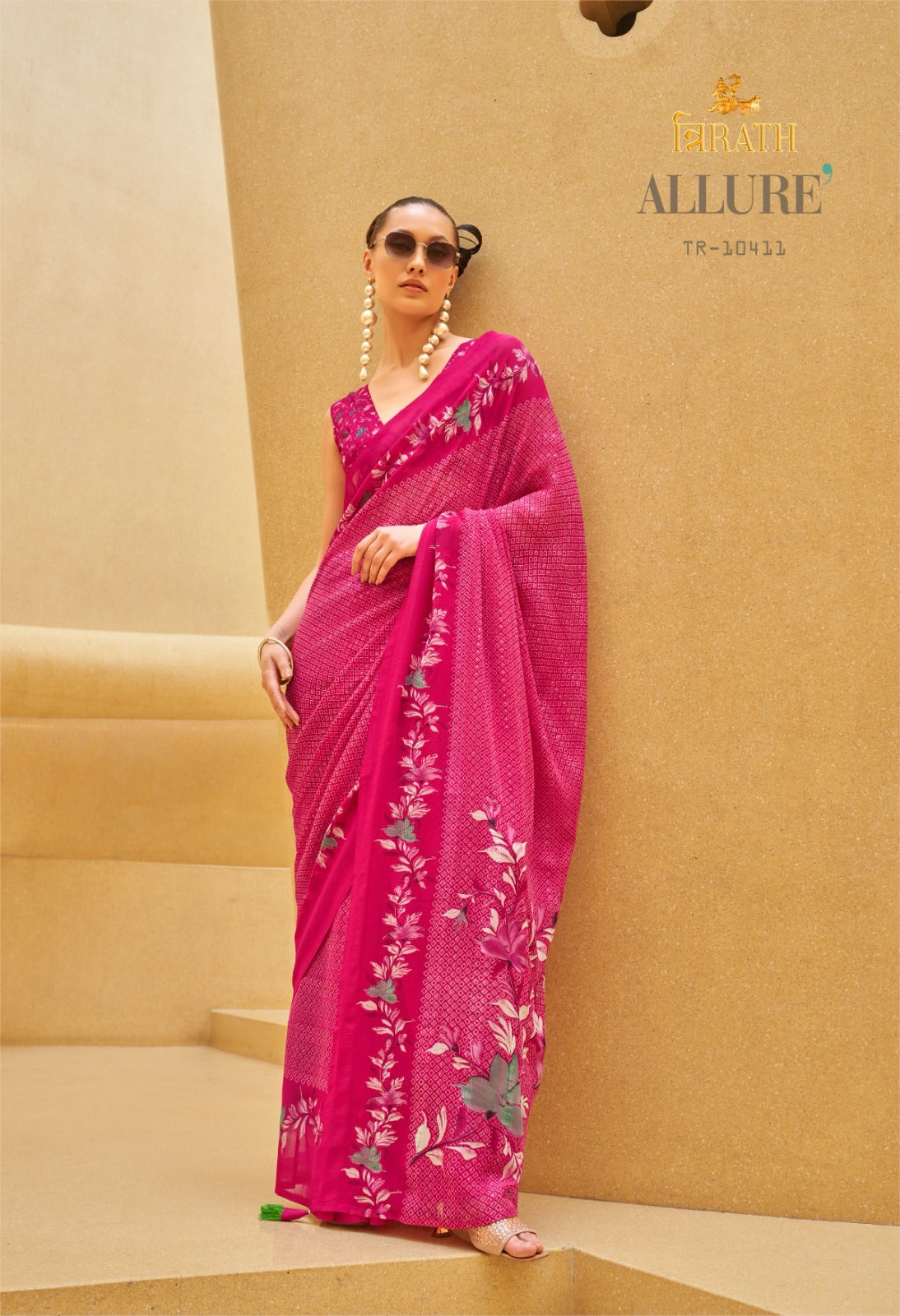 Allure Trirath Georgette Sarees Manufacturer Ahmedabad