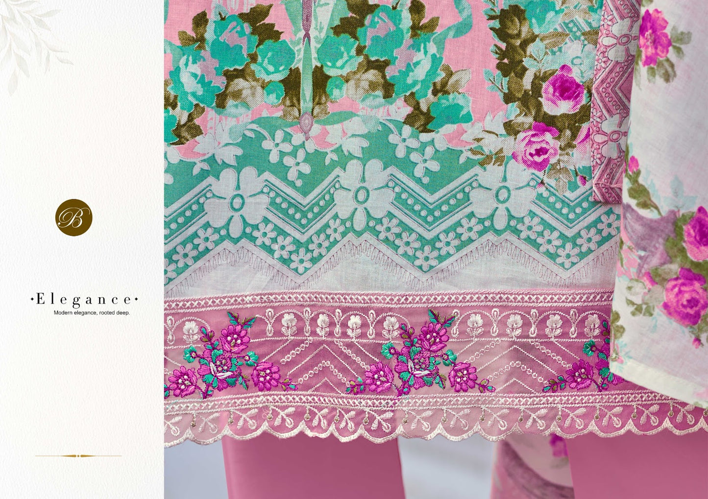 Almarina Vol 4 Belliza Designer Studio Pure Cotton Karachi Salwar Suits Supplier Gujarat