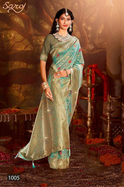 Almond Linen Saroski Vol 2 Saroj Linen Cotton Sarees Wholesaler India
