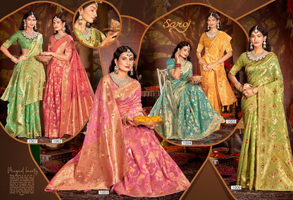 Almond Linen Saroski Vol 3 Saroj Linen Cotton Sarees Wholesaler India