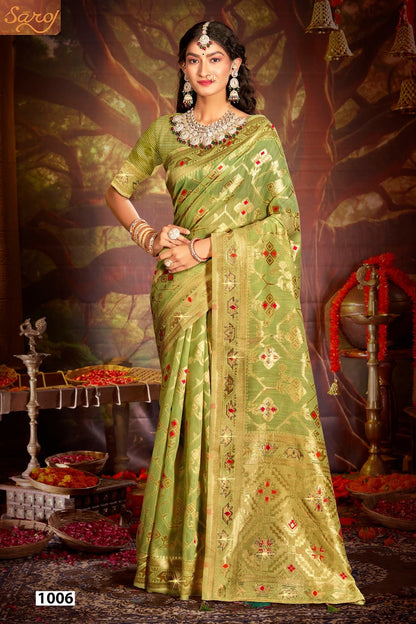 Almond Linen Saroski Vol 3 Saroj Linen Cotton Sarees Wholesaler India